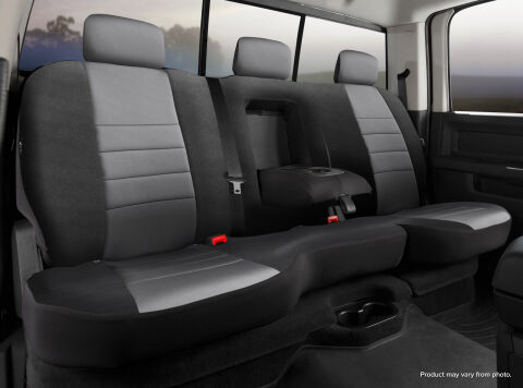 NP90 Series - Neoprene Custom Fit Rear Seat Cover- Black/Gray Center Panel