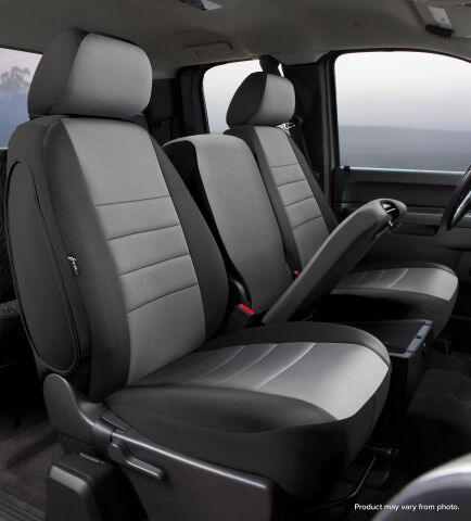 NP90 Series - Neoprene Custom Fit Front Seat Cover- Black/Gray Center Panel