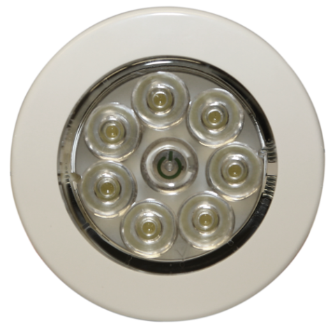 LED Interior Light: Circular, Flush Mount, Switched