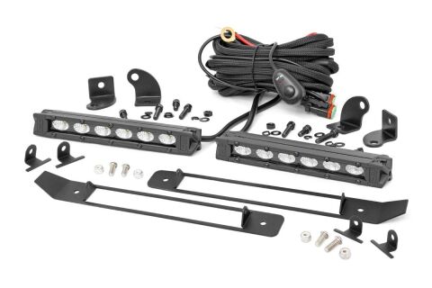 Dual 6in LED Grille Kit | Black Slimline | Ram 1500 2WD/4WD (19-24)