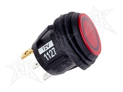 2 Position (On/Off) Rocker Switch, Red, Single