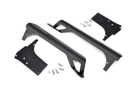 Jeep 50-inch Straight LED Light Bar Upper Windshield Mounts (97-06 TJ)