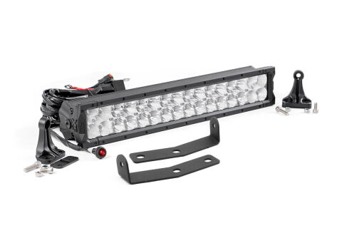 20-inch X5 Series Dual Row CREE LED Light Bar & Hidden Bumper Mounts Kit